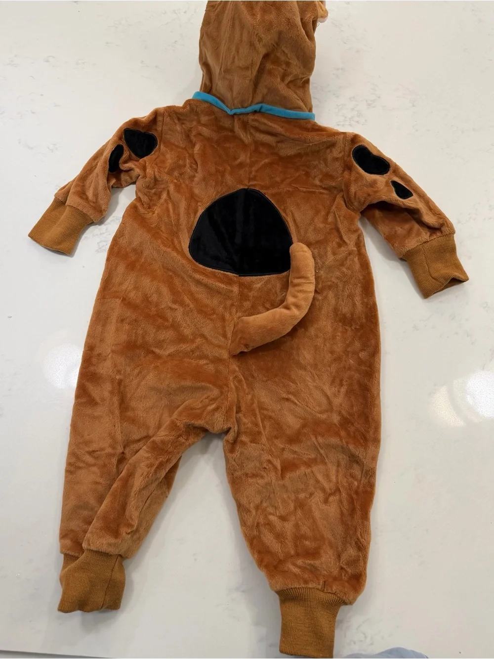 Cartoon Network Scooby-Doo Brown Plush Hooded Kids One-Piece